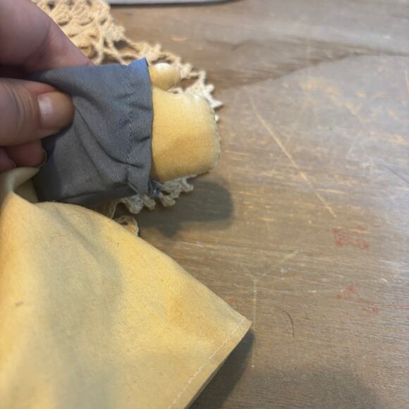 Primitive Fabric Doll Pair  Set Amish Mennonite Faceless Folk Art Boy Girl Decor - Picture 8 of 9